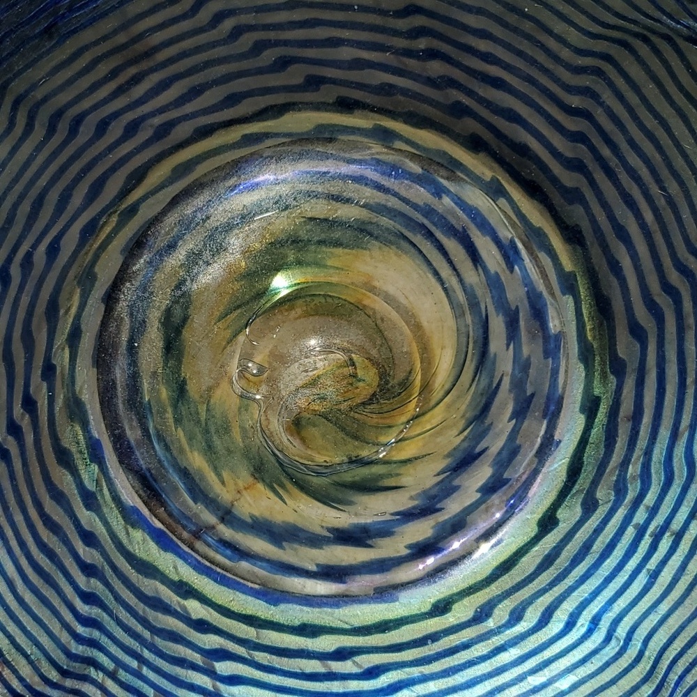 Robert Held Art Glass Centerpiece Bowl Signed - Picture 4 of 10